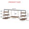 7-Tier Dessert Display Stand with Swing Tray, Rustic Wood and Metal Tiered Serving Platter for Parties & Weddings